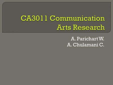 A. Parichart W. A. Chulamani C..  To describe how to design the questionnaire; introduction, question order, layout, and question length.  To explain.