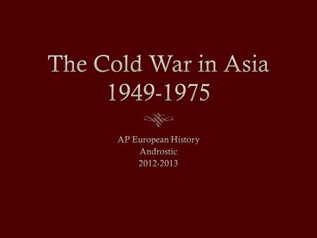 China Explain the events that led to the establishment of communism in China: Chiang Kai-shek: Nationalist Party leader Backed by the United States Mao.