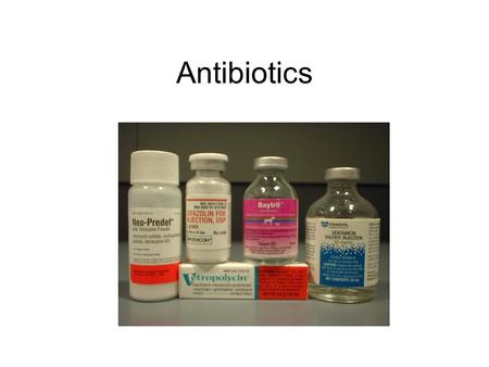 Antibiotics.