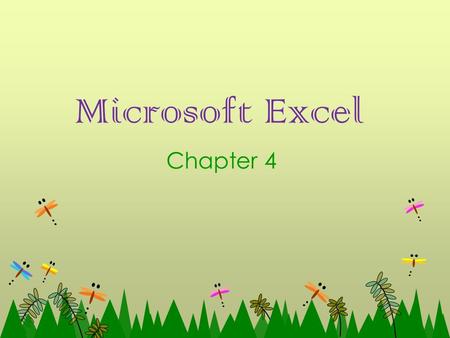 Microsoft Excel Chapter 4.