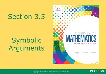 Section 3.5 Symbolic Arguments