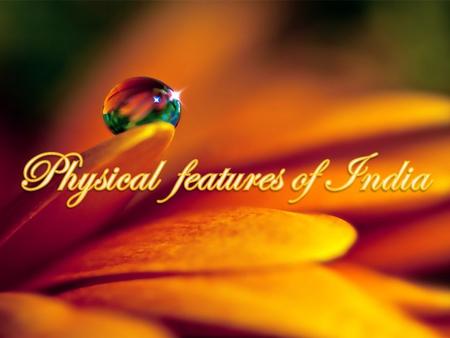 Physical features of India