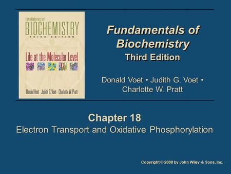 Fundamentals of Biochemistry