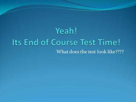 What does the test look like????. EOC Test Format Reporting category Percent of multiple-choice items Biology Process (A.1–A.4*) 10–20 % Biochemistry;