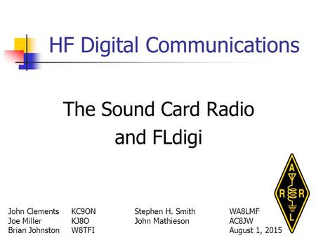 HF Digital Communications