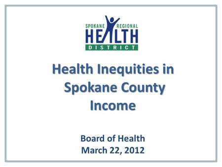 Purpose of Health Inequity Report