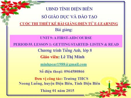 Chương trình Tiếng Anh, lớp 8