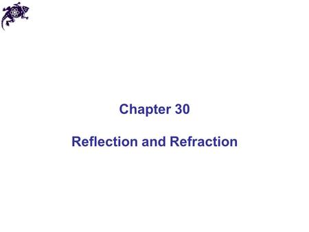 Reflection and Refraction