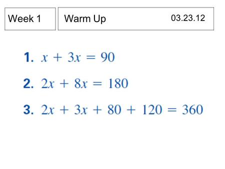 Warm Up 03.23.12 Week 1. Section 10.3 Day 1 I will use inscribed angles to solve problems. Inscribed Angles An angle whose vertex is on a circle and whose.