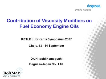 Contribution of Viscosity Modifiers on Fuel Economy Engine Oils