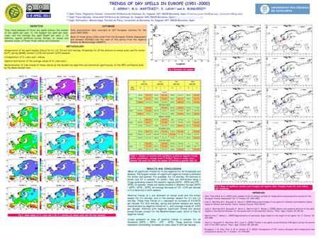 RESULTS AND CONCLUSIONS  Most of significant trends for N are negative for all thresholds and seasons. The largest number of significant negative trends.