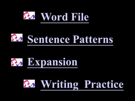 Word File Sentence Patterns Expansion Writing Practice.