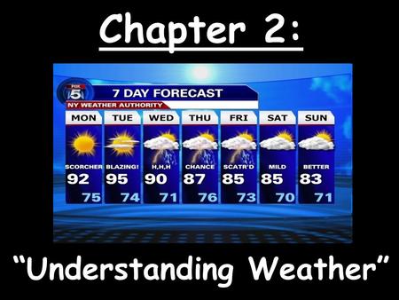 Chapter 2: “Understanding Weather”. Pd 6 Humidity Humidity – the amount of water vapor in air Air’s ability to hold water vapor changes as the temperature.