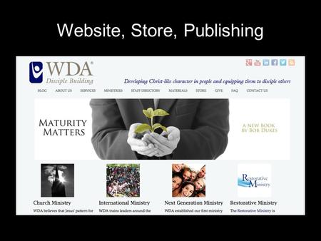 Website, Store, Publishing. Website Website Training Video.