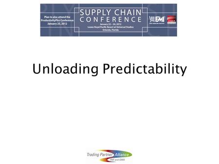 Unloading Predictability. Agenda Objectives Approach Landscape Challenges Open Discussion.