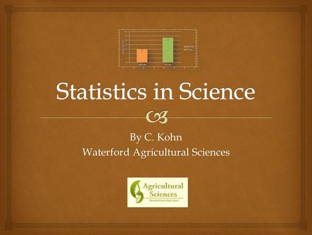 By C. Kohn Waterford Agricultural Sciences.   A major concern in science is proving that what we have observed would occur again if we repeated the.