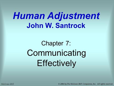 Communicating Effectively