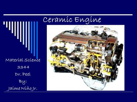 Ceramic Engine Material Science 3344 Dr. Peel By: Jaime Niño Jr.