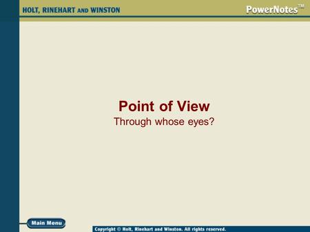 Point of View Through whose eyes?. Who Is Speaking? © 2002-2003 clipart.com “I want to give Jody a suggestion about where to move his chess piece, but.