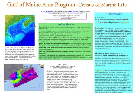 Evan D. Richert 1 (Project Director) and Lewis S. Incze 2 (Chief Scientist) Goals and Objectives The goal of this project is to enable ecosystem-based.
