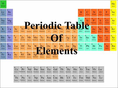 Periodic Table Of Elements. Understand the organization of the periodic table. Identify properties of metals and non-metals KEY WORDS Periodic tableFamilyPeriod.