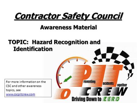 Contractor Safety Council