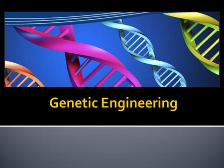  It is the methods scientist use to study and manipulate DNA.  It made it possible for researchers to genetically alter organisms to give them more.