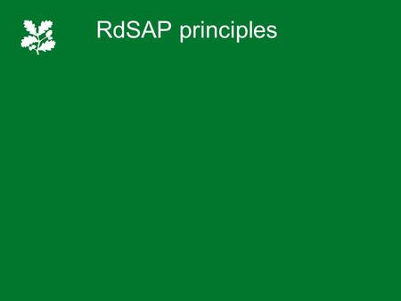 RdSAP principles.