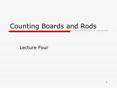 Counting Boards and Rods