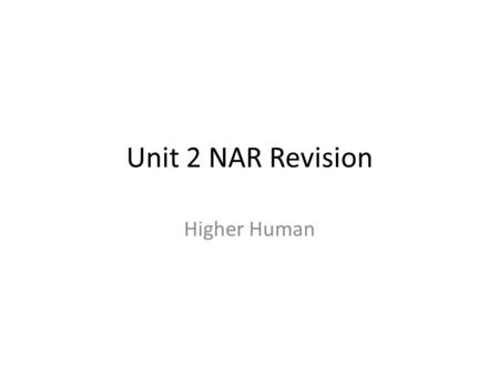 Unit 2 NAR Revision Higher Human. Menstrual Cycle Menstrual cycle lasts approx 28days Pituitary Gland releases FSH and LH LH stimulates ovulation Ovarian.