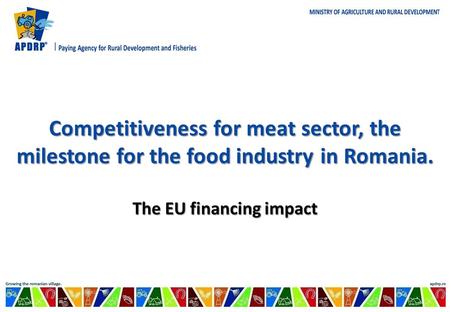 Competitiveness for meat sector, the milestone for the food industry in Romania. The EU financing impact.