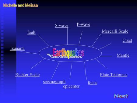 Mercalli Scale Crust Mantle Plate Tectonics P-wave S-wave focus epicenter seismograph Richter Scale Tsunami fault.