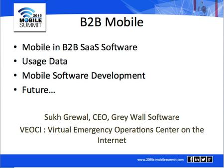 Mobility The software developers perspective Sukh Grewal CEO, Grey Wall Software