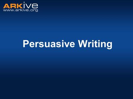 Persuasive Writing. What is persuasive writing? Persuasive writing is used to convince others to agree with your point of view.