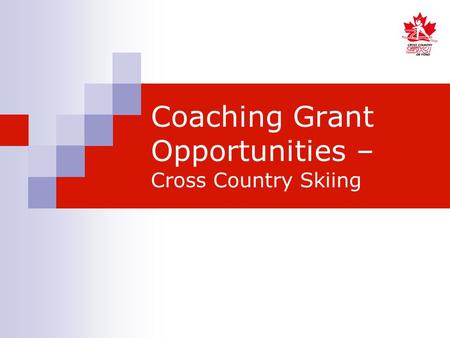 Coaching Grant Opportunities – Cross Country Skiing.