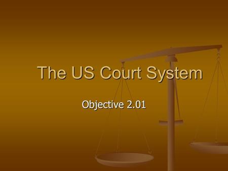 The US Court System Objective 2.01.