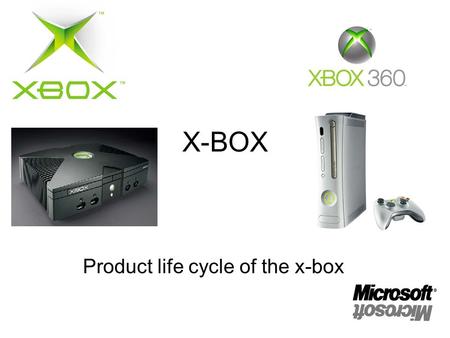 X-BOX Product life cycle of the x-box. There were other gaming consoles on the market, but there was a need for Microsoft to create one. So they created.