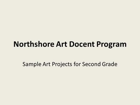 Northshore Art Docent Program