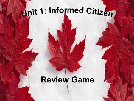 Review Game. How to Play Six teams Teams write their answers on their white board One point for each correct answer The team with the most points wins.