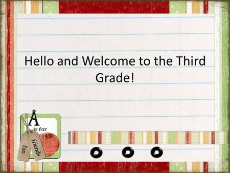 Hello and Welcome to the Third Grade!. I grew up in Griffith, IN.