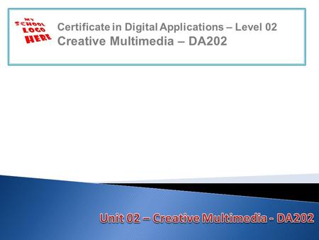 Certificate in Digital Applications – Level 02 Creative Multimedia – DA202.