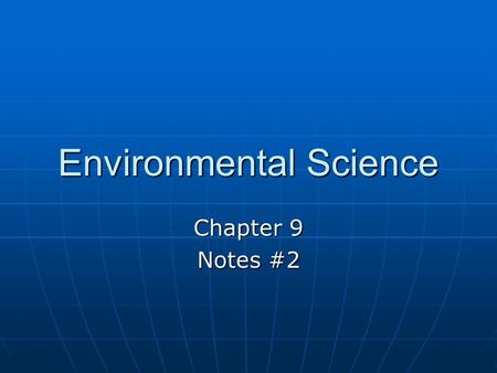 Environmental Science