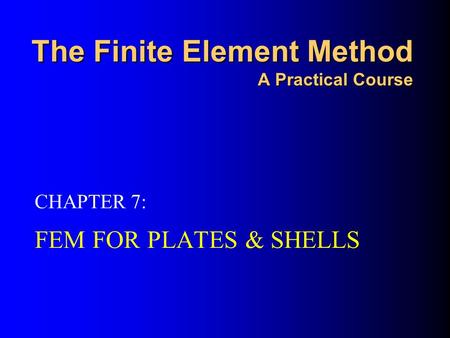 The Finite Element Method A Practical Course