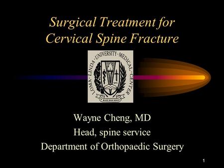 Surgical Treatment for Cervical Spine Fracture