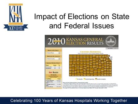 Impact of Elections on State and Federal Issues. Kansas Delegation after 2010 Elections.