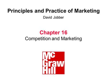 Principles and Practice of Marketing