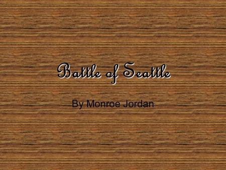 Battle of Seattle By Monroe Jordan. The winter of 1855-1856 was a violent time in Seattle's history. On January 26,1856,the long-feared Indian attack.