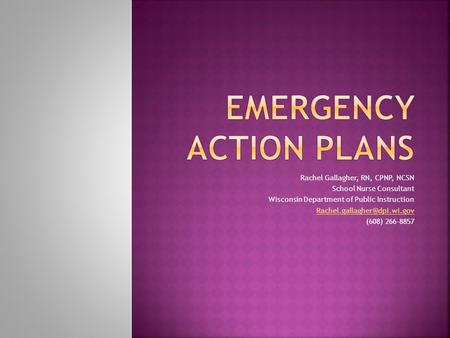 Emergency Action Plans