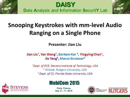 Snooping Keystrokes with mm-level Audio Ranging on a Single Phone