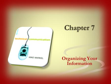 Organizing Your Information